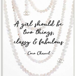 CoCo Chanel Quote Canvas Wall Art